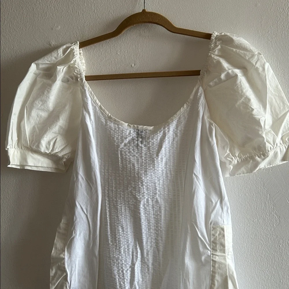 Maeve Puff-Sleeve White Sweetheart Top Size XS